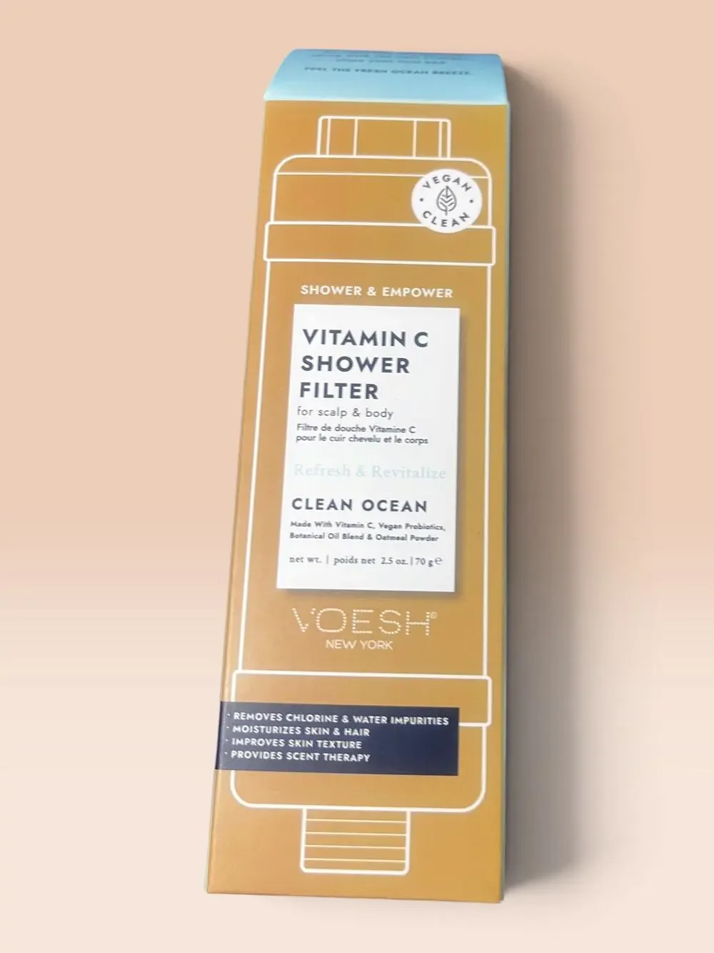 Voesh Vitamin C Shower Filter Clean Ocean NWT For Scalp and Body NIB